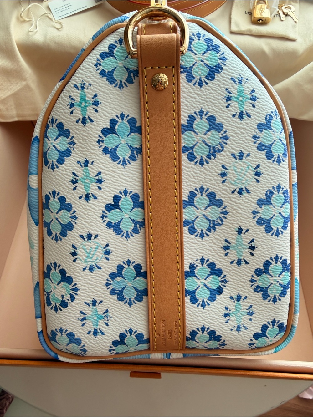 LOUIS VUITTON SPEEDY 25 BY THE POOL BLUE LAGOON BRAND NEW IN BOX W/DUST BAG TAGS - Picture 6 of 11